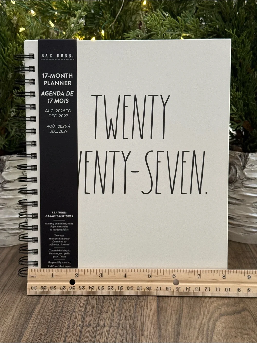✨Brand NEW w/Tags Rae Dunn TWENTY TWENTY-SEVEN. 17 Month Spiral Planner ✨